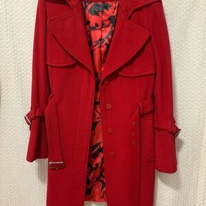 Elegant Red Women's Coat